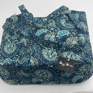 Mary Maxim Blue Paisley Cotton Shoulder Bag